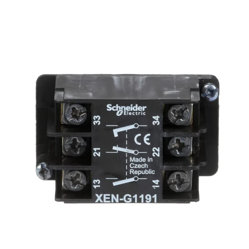 Schneider Electric Harmony Series Contact Block, 600V Voltage, 10A Current, 2 NO/1 NC Configuration XENG1191