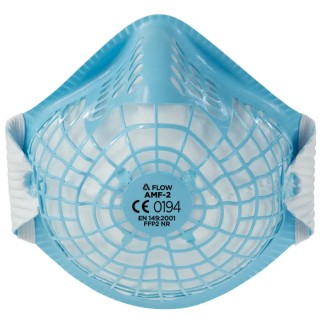 Skytec Alpha Flow Series FFP2 Disposable Face Mask 20 Per Pack Blue with Adjustable Nose Clips FFP2