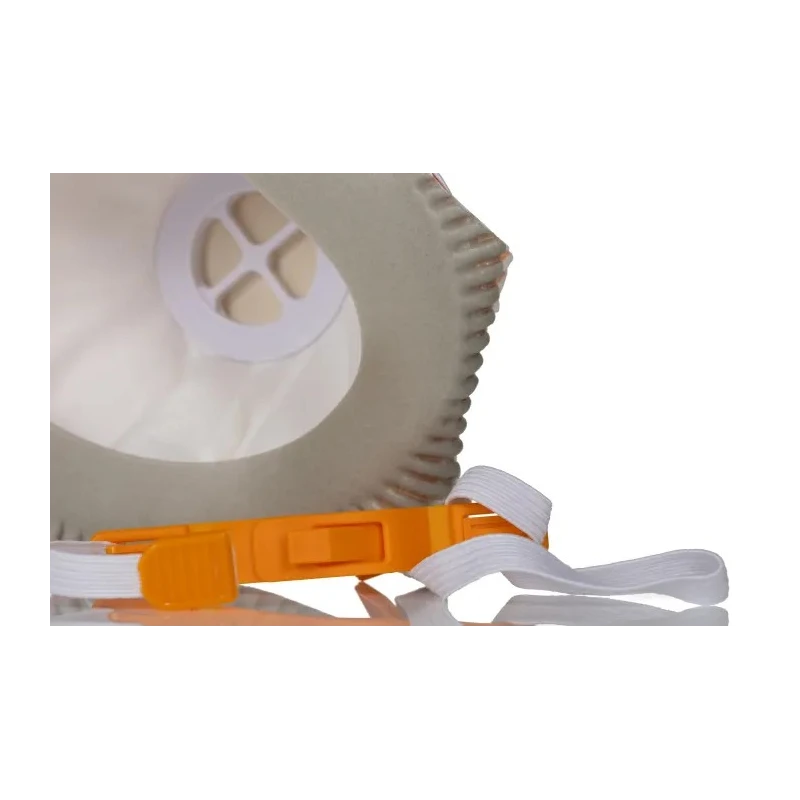 Skytec Alpha Flow Series FFP3 Disposable Face Mask Valved Shell, Adjustable Nose Clips, Orange, 10 Per Pack FFP3
