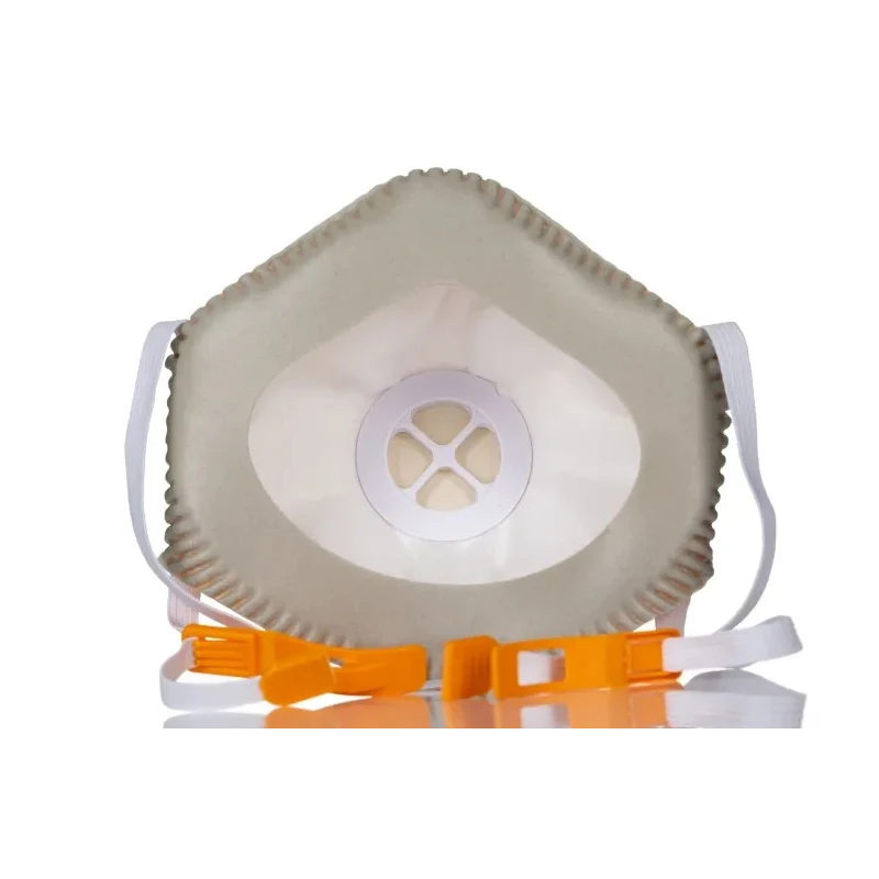 Skytec Alpha Flow Series FFP3 Disposable Face Mask Valved Shell, Adjustable Nose Clips, Orange, 10 Per Pack FFP3