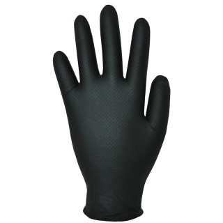 Polyco Healthline Finite Black Black Nitrile Disposable Gloves Size 10/XL GL1005