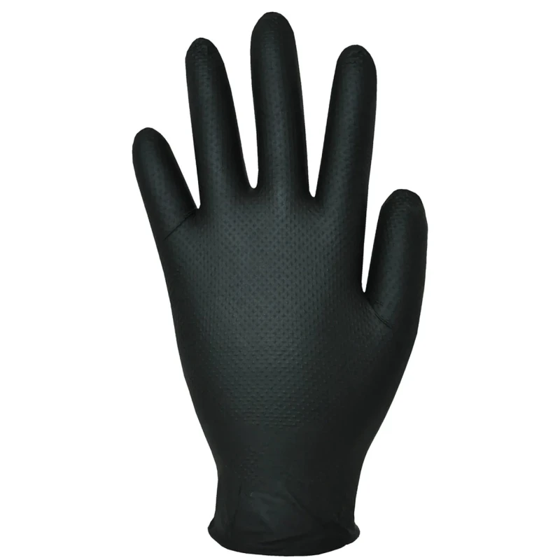 Polyco Healthline Finite Black Black Nitrile Disposable Gloves Size 10/XL GL1005
