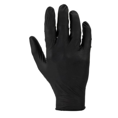 Polyco Healthline Black Nitrile Disposable Gloves Box of 100 GL100