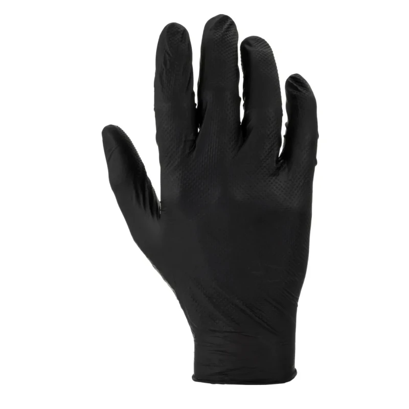Polyco Healthline Black Nitrile Disposable Gloves Box of 100 GL100