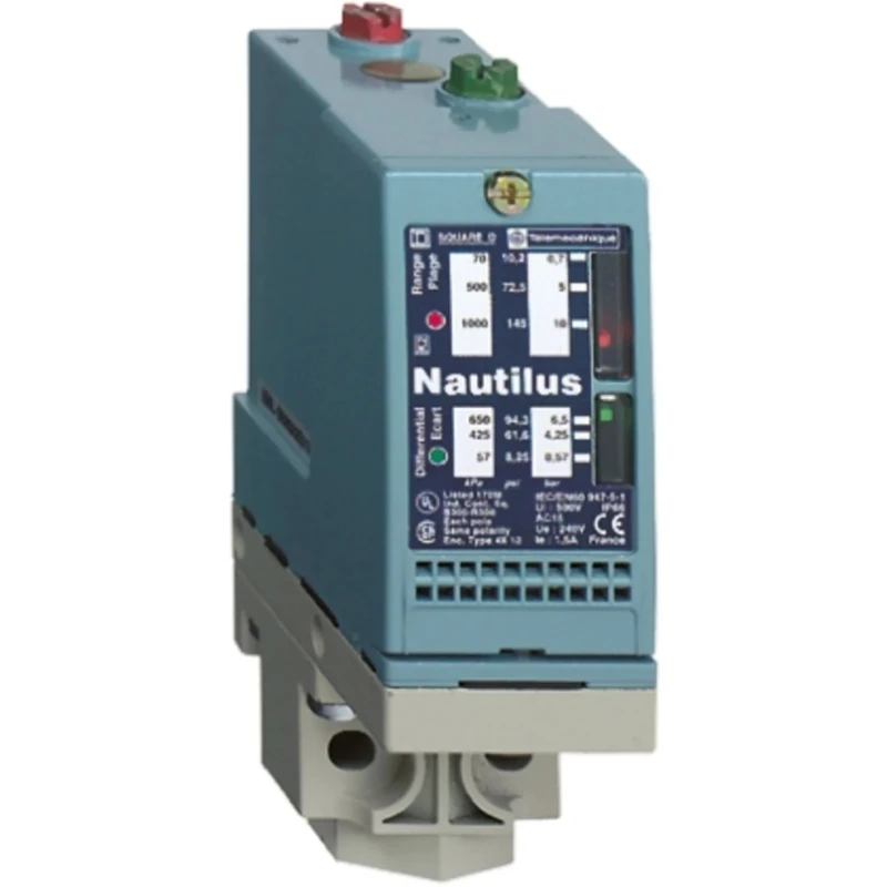 Telemecanique Sensors XMLB Series Differential Pressure Sensor Relay Output 500 mbar to 5 bar 120V–300V XMLBM05A2S11