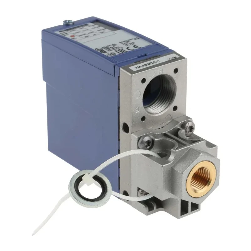 Telemecanique Sensors XMLB Series Differential Pressure Sensor, Relay Output, 22 bar Min, 300 bar Max, 2% XMLB300D2S11