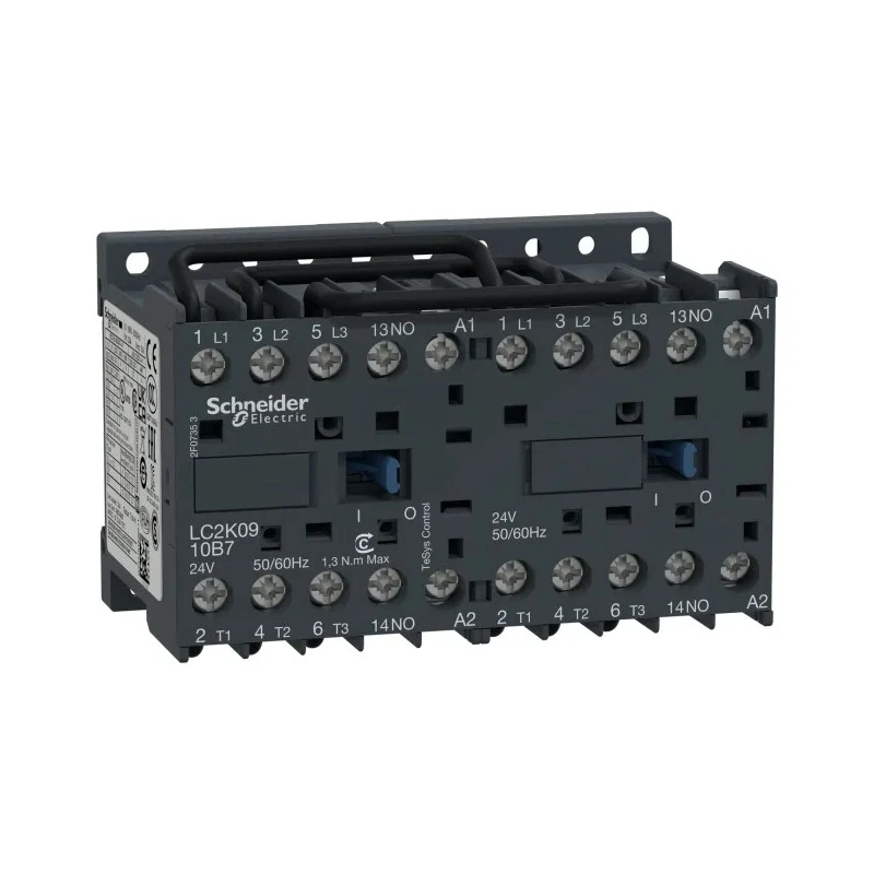 Schneider Electric LC2K Reversing Contactor, 230V ac Coil, 3-Pole, 9 A, 4 kW, 3 NO Contacts, 690V ac LC2K0910P7