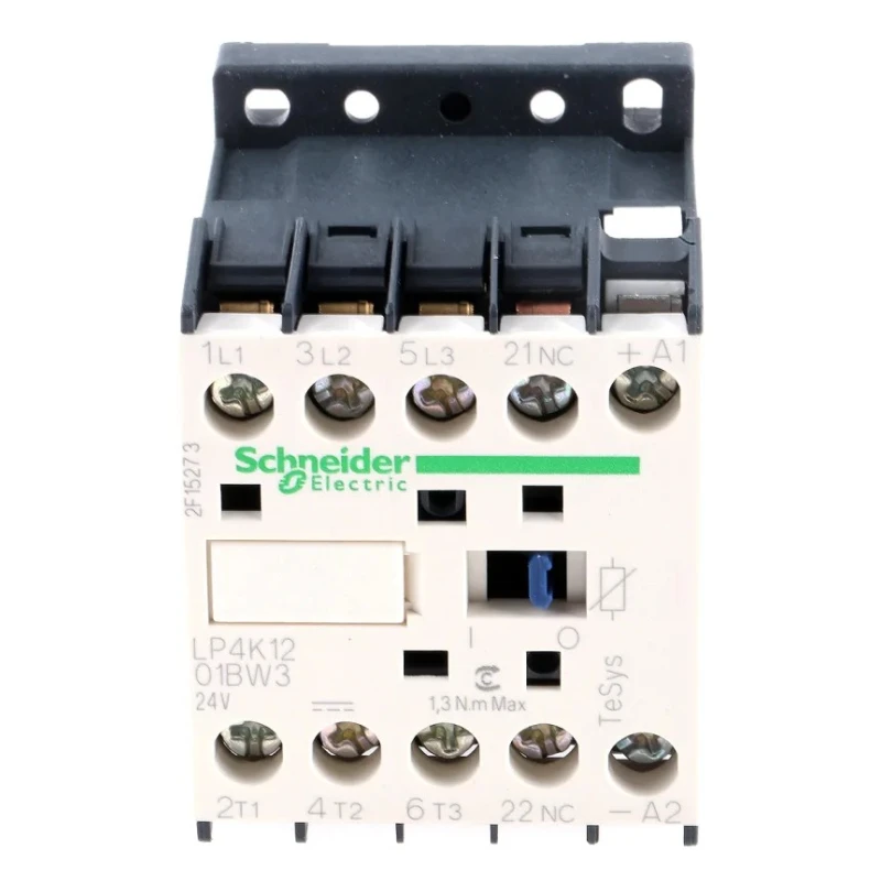 Schneider Electric LP4K Contactor, 24V DC Coil, 3-Pole, 12 A, 5.5 kW Power Rating, 3 NO, 690V AC LP4K1201BW3