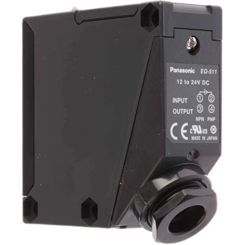 Panasonic Diffuse Photoelectric Sensor, Block Sensor, 100 mm to 2.5 m Detection Range, PNP Output, IP67 EQ-511