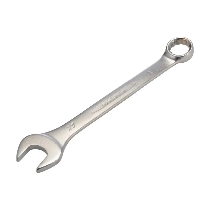 Bahco Combination Spanner 27 mm, 310mm Overall Length, Alloy Steel, Chrome Finish, 12 Point 111M-27