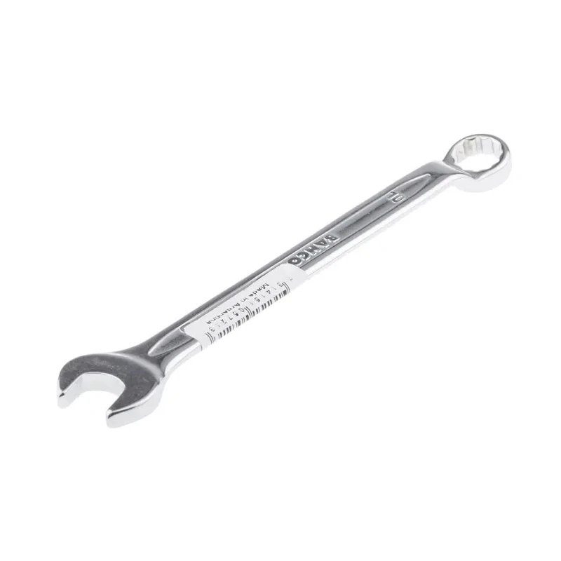 Bahco Combination Spanner 10 mm, 150mm Overall Length, 12 Points, 15° Offset Angle Alloy Steel Chrome Finish 1952M-10