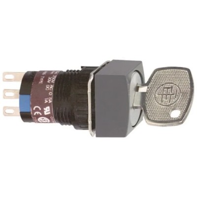 Schneider Electric Selector Switch Black Handle Stay Put, 2 Positions XB6ECD222P