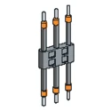 Schneider Electric TeSyS GV Connection Link for use with LC1D09...D38 GV1G02
