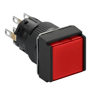 Schneider Electric Harmony XB6 Series Illuminated Push Button Switch, Latching, Panel Mount, 16 mm Cutout, DPDT XB6ECF4B2P