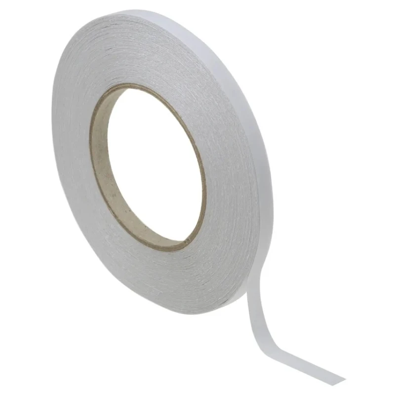 RS PRO White Double Sided Paper Tape Non-Woven Backing 9mm Width 50m Length 9mm Thickness Acrylic Adhesive 125-4306