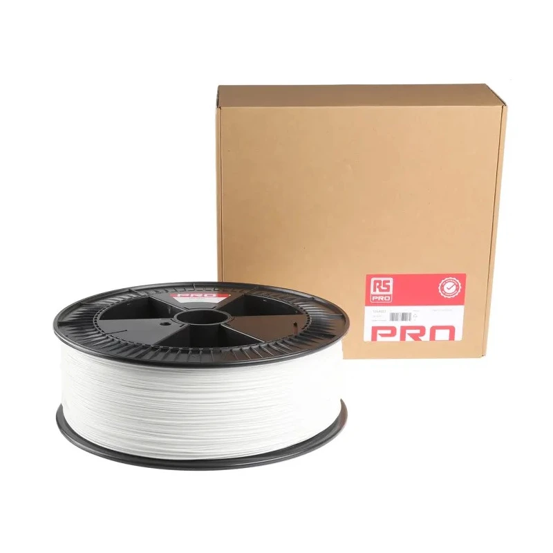 RS PRO 1.75 mm White PLA 3D Printer Filament 2.3 kg Model 125-4337