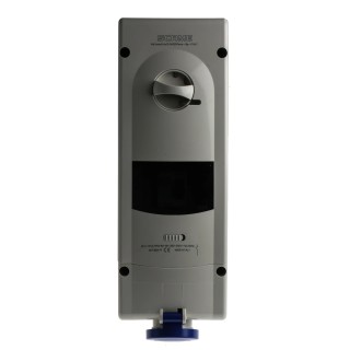 Scame Switchable Industrial Interlock Socket 2+E Earthing Position 6h Straight 16A 230V IP44 IP44