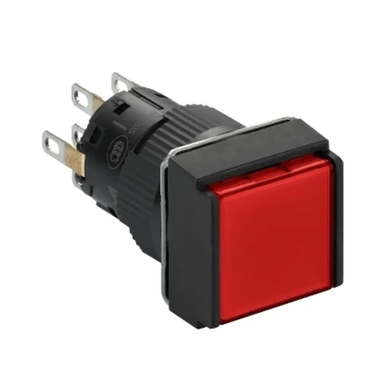 Schneider Electric Illuminated Push Button Switch DPDT Spring Return 16 mm Cutout Red LED Harmony XB6 XB6ECW4B2P