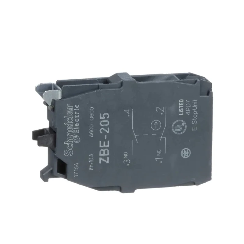 Schneider Electric Harmony Series Contact Block, 60V, 1 NO/1 NC, Screw Terminal, 10A Current Rating ZBE205