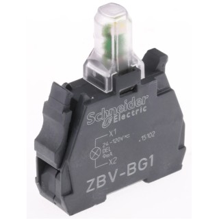 Schneider Electric Harmony Series Light Block LED White Illumination 120V 24V ZBVBG1
