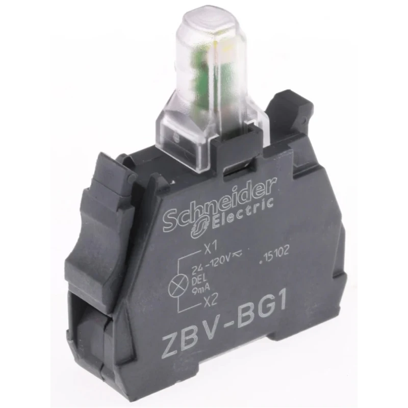 Schneider Electric Harmony Series Light Block LED White Illumination 120V 24V ZBVBG1