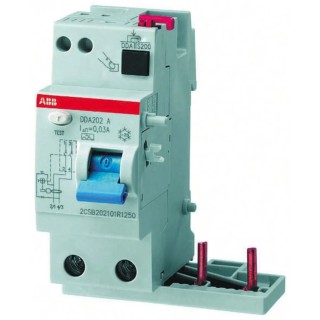 ABB Residual Current Device DDA 200 A Series 40A, 3+N Pole, 30 mA, Type A, Toggle Switch 2CSB204101R1400 - DDA204A-40/0.03
