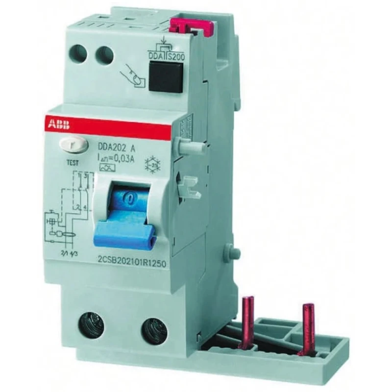 ABB Residual Current Device DDA 200 A Series 40A, 3+N Pole, 30 mA, Type A, Toggle Switch 2CSB204101R1400 - DDA204A-40/0.03