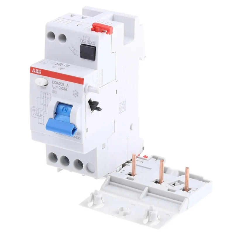 ABB DDA 200 A Series RCD Switch, 40A, 3-Pole, 30 mA Trip Sensitivity, Type A, 400V AC 2CSB203101R1400 - DDA203A-40/0,03