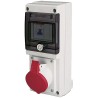 Scame Industrial Power Connector 16A 415V IP67 Red Wall Mount 3P+PE