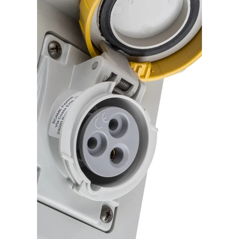Scame Wall Mount Industrial Power Connector 16A 110V IP67 Rated BLOCK Series IP67