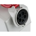 Scame Socket Switchable IP44 3+N+E Earthing Position 6h Straight Industrial Interlock 32A 400V IP44