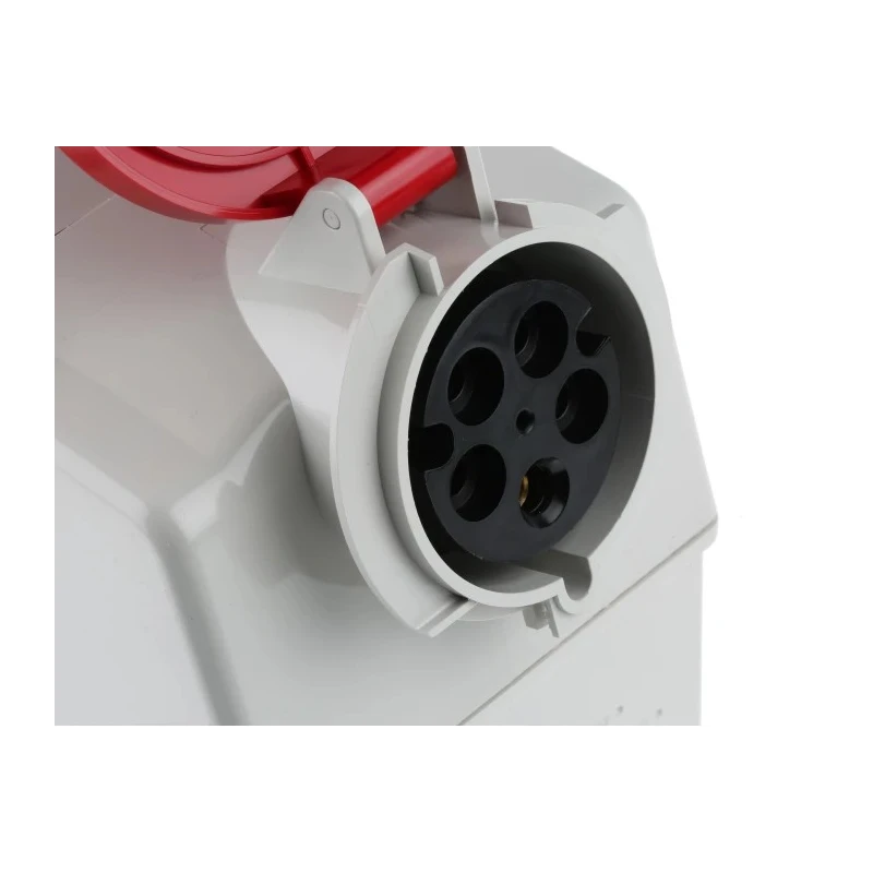 Scame Socket Switchable IP44 3+N+E Earthing Position 6h Straight Industrial Interlock 32A 400V IP44