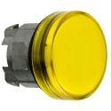 Schneider Electric Yellow Pilot Light with 22 mm Cutout, Round Shape, Chrome Plated Metal Bezel, IP66 Rated ZB4BV083S
