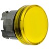 Schneider Electric Yellow Pilot Light with 22 mm Cutout, Round Shape, Chrome Plated Metal Bezel, IP66 Rated ZB4BV083S