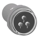 Schneider Electric Panel Mount White LED Pilot Light Harmony 400V IP67 Round XB5EV57L4