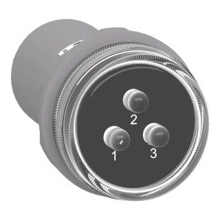 Schneider Electric Panel Mount White LED Pilot Light Harmony 400V IP67 Round XB5EV57L4