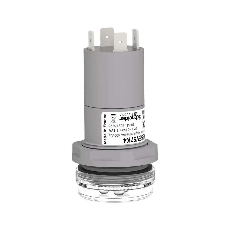 Schneider Electric Panel Mount Green, Red, Yellow LED Pilot Light, Harmony Series, 30mm Cutout, 400V, IP67, Round XB5EV57K4