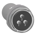 Schneider Electric Panel Mount Green, Red, Yellow LED Pilot Light, Harmony Series, 30mm Cutout, 400V, IP67, Round XB5EV57K4