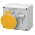 Scame Socket Switchable IP44 2+E Earthing Position 4h Straight Industrial Interlock 32A 130V 500.3270
