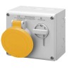 Scame Socket Switchable IP44 2+E Earthing Position 4h Straight Industrial Interlock 32A 130V 500.3270