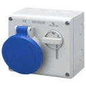 Scame Socket Switchable IP44 2+E Pole Earthing Position 6h Straight Industrial Interlock 32A 250V 500.3283