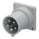 Scame Optima IP44 Red Panel Mount 3P+N+PE Straight Industrial Power Connector 16A 415V IP44 
