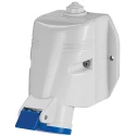 Scame Rated Industrial Power Connector 32A 230V IP44 Blue Wall Mount 2P+PE OPTIMA-TOP IP44
