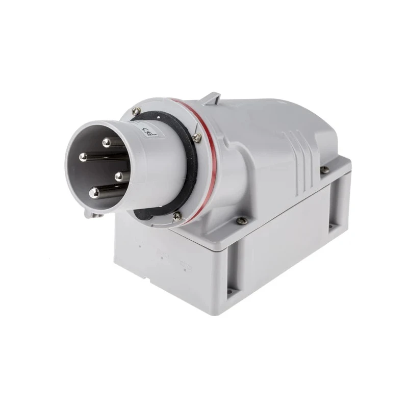 Scame OPTIMA-TOP IP44 Red Wall Mount 3P+PE Straight Industrial Power Connector 63A 415V IP44 