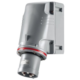 Scame OPTIMA-TOP Industrial Power Connector Red Wall Mount 3P+N+PE 63A 415V IP44 