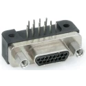 Glenair D-Sub Connector 9 Way Right Angle 1.91 mm Pitch Through Hole Female Stainless Steel Aluminium Alloy GMR7590
