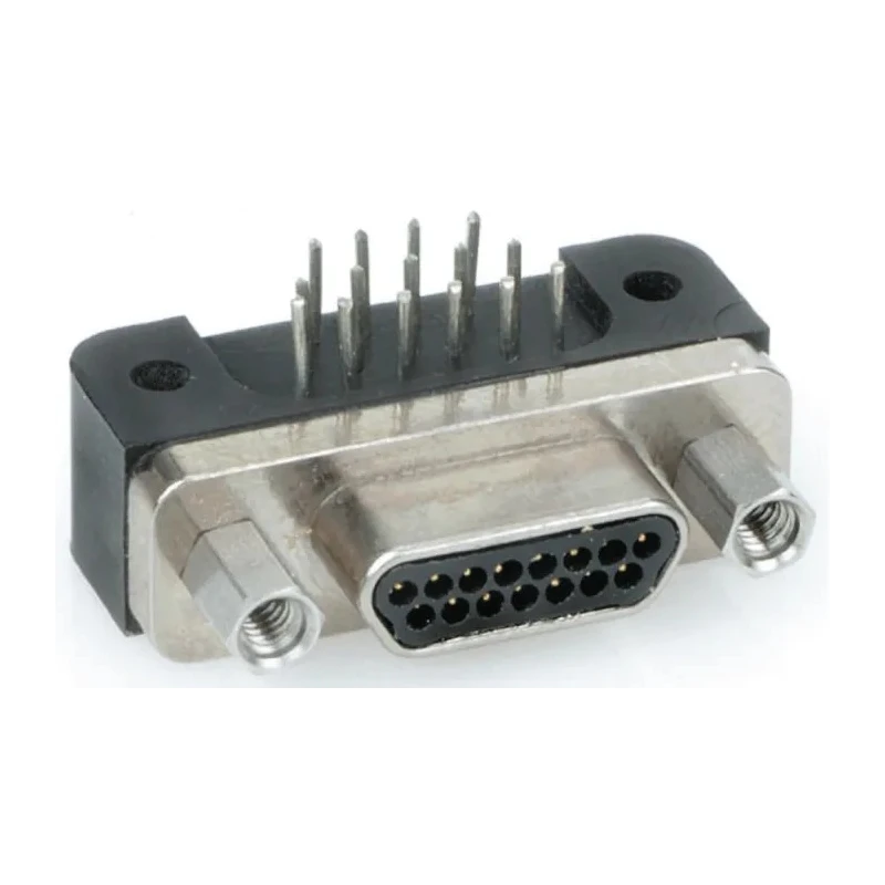 Glenair D-Sub Connector 9 Way Right Angle 1.91 mm Pitch Through Hole Female Stainless Steel Aluminium Alloy GMR7590