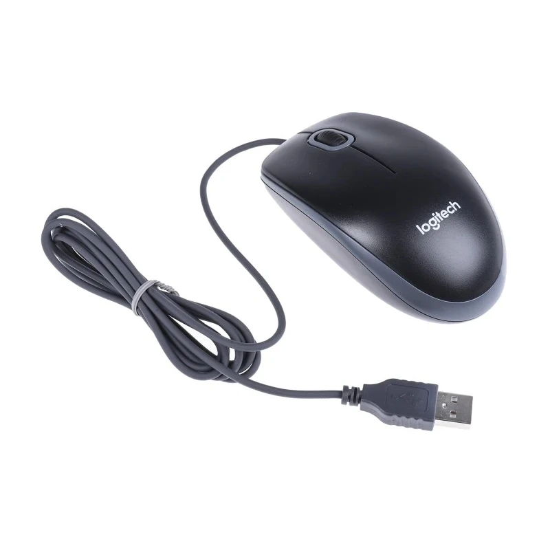 Logitech Wired Standard Keyboard & Mouse Set AZERTY (France) USB Optical 3-Button Black MK120