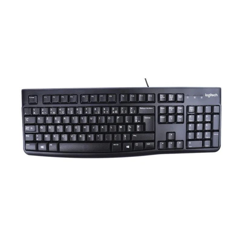 Logitech Wired Standard Keyboard & Mouse Set AZERTY (France) USB Optical 3-Button Black MK120