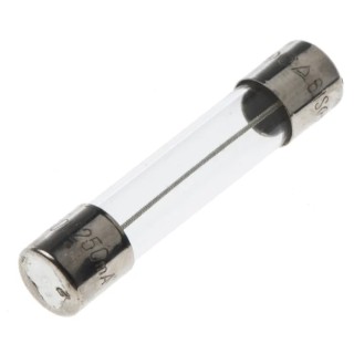 RS PRO 250mA T Glass Cartridge Fuse 6.3 x 32 mm 250V AC 343 Series 611-0210